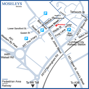 Moseleys Solicitors Location Map Moseleys Solicitors Location Map